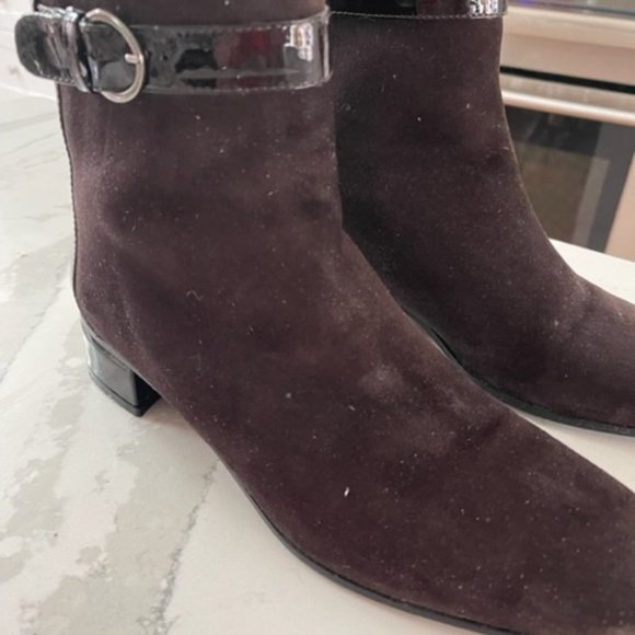 Gorgeous Aquatalia fashion boots-suede and patent leather- size 10 - Picture 5 of 11